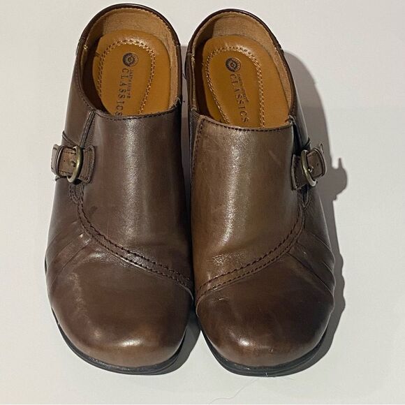 Earth Spirit Classics Leather Comfort Slip On Brown Booties Women's Size 7.5 - Picture 9 of 13